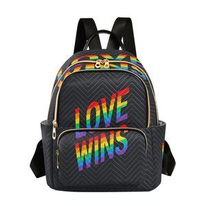 Fashion Mini Backpack Purse - Casual Daily Pride Rainbow for Travel &🥳
